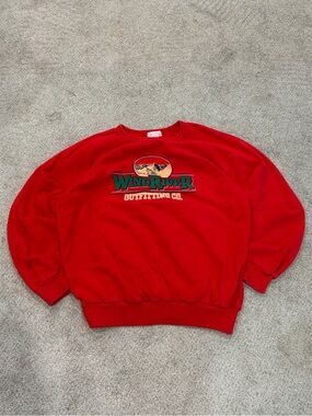 Vintage Wind River Outfitting Co. Crewneck, Size Large, Red